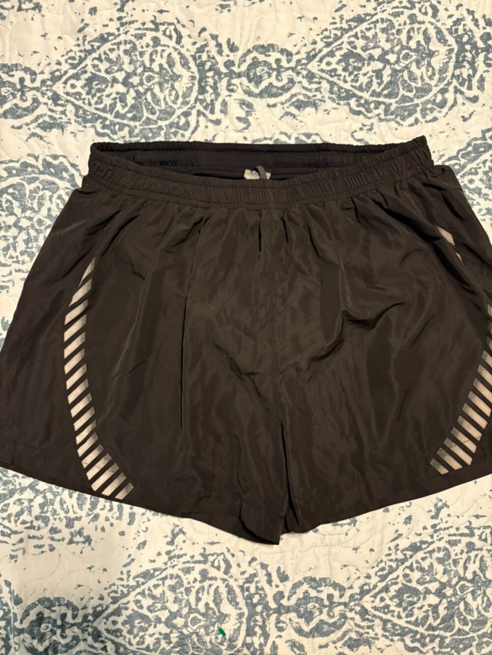 ✨ Helly Hansen Black Running Shorts with Reflective Side Stripes